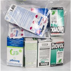 BAG OF MISC INCLUDING GAVISCON, ANTI ACIDS, AND