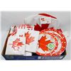 Image 1 : FLAT OF CANADIAN PARTY ITEMS INCL PLATES, NAPKINS.