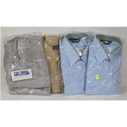 LOT OF 3 DRESS SHIRTS AND 1 SWEATER