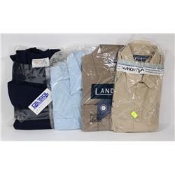 LOT OF 3 DRESS SHIRTS AND 1 SWEATER
