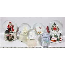LOT OF 6  SNOW GLOBES