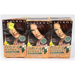LOT OF 3 CLAIROL HAIR COLOUR