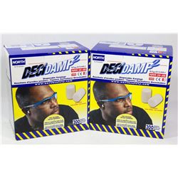 TWO BOXES OF DECIDAMP DISPOSABLE EARPLUGS