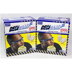 TWO BOXES OF DECIDAMP DISPOSABLE EARPLUGS