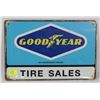 Image 1 : NEW! 12" X 8" GOODYEAR TIRE SALES METAL SIGN