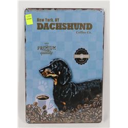 NEW! 12" X 8" NEW YORK, NY DACHSHUND COFFEE CO