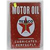 Image 1 : NEW! 12" X 8" TEXACO MOTOR OIL METAL SIGN