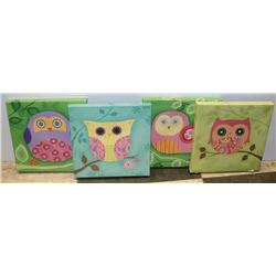 LOT OF 4 KIDS THEMED WALL HANGINGS.