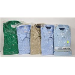 BUNDLE OF 5 DRESS SHIRTS SIZE LARGE