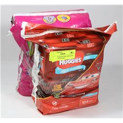 PACK OF HUGGIES ONE AND DONE WIPES AND PULL UPS