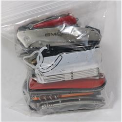 BAG OF ASSORTED POCKET KNIVES