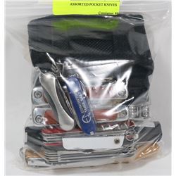 BAG OF ASSORTED POCKET KNIVES