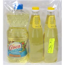 LOT OF 3 COOKING OILS.