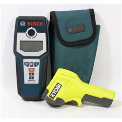 RYOBI LASER TEMP READER WITH BOSCH WALL SCANNER