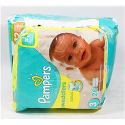LOT OF 2 PAMPERS BABY DRY AND SWADDLERS SIZE 3