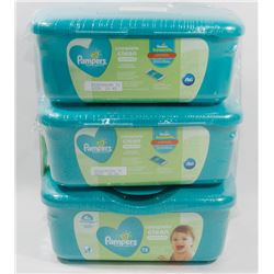 LOT OF 3 PAMPERS BABY WIPES