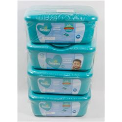 LOT OF 4 PAMPERS BABY WIPES