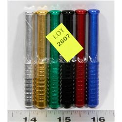 LOT OF 6 ASSORTED COLOUR PIPES