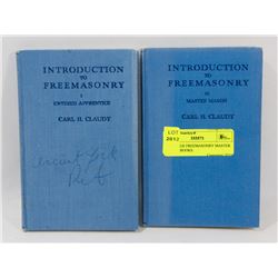 2 VINTAGE FREEMASONRY MASTER MASON BOOKS.