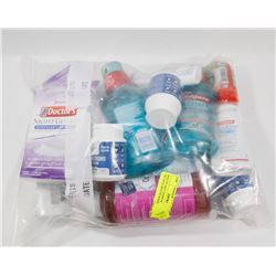 BAG OF ASST ITEMS INCL GUM, TICTACS, MOUTH WASH,