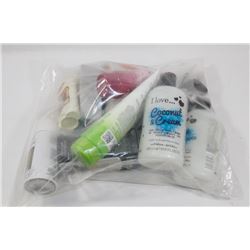 BAG OF ASSORTED SKIN CARE PRODUCTS INCLUDING AXE