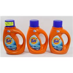 3 BOTTLES OF TIDE COLD WATER DETERGENT