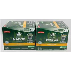2 BOXES OF 30 NABOB KEURIG COFFEE PODS