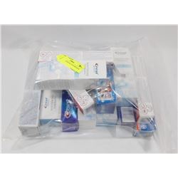 BAG OF ASSORTED TOOTHPASTES.