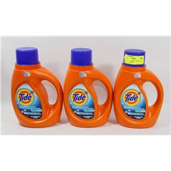 3 BOTTLES OF TIDE+ COLD WATER CLEAN ORIGINAL