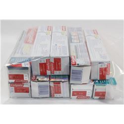 BAG OF ASSORTED TOOTHPASTES.