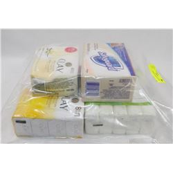 BAG OF ASSORTED BARS OF SOAP.