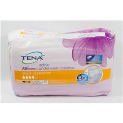 PACK OF 16 TENA HEAVY ACTIVE UNDERWEAR SIZE LARGE.