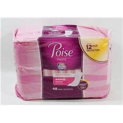 PACK OF 48 POISE REGULAR PADS.