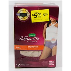 DEPEND SILOUTTE ACTIVE FIT LARGE/XL UNDERWEAR