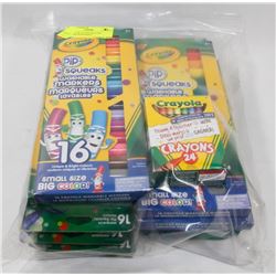 9 PACKS OF 16 CRAYOLA PIP SQUEAKS WASHABLE