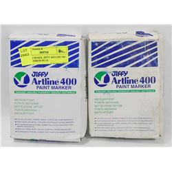 LOT OF 2 BOXES  JIFFY ARTLINE 400 PAINTMARKER-BLUE