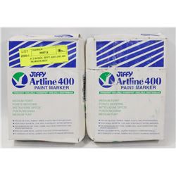 LOT OF 2 BOXES  JIFFY ARTLINE 400 PAINTMARKER-RED