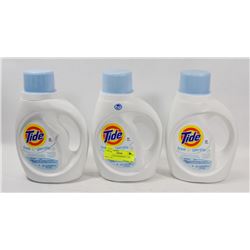LOT OF 3 TIDE DETERGENT 1.09L BOTTLES.