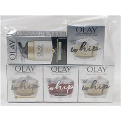 LOT OF 5 OLAY SKIN CARE PRODUCTS.