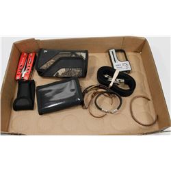 FLAT OF MISC INCLUDING MULTI PURPOSE TOOL, FISH