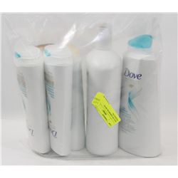 BAG OF ASSORTED DOVE PRODUCTS.