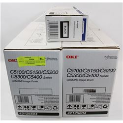 LOT OF 2 OKI GENUINE IMAGE DRUM & TONER CARTRIDGE.