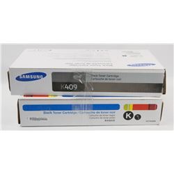 LOT OF 2 SAMSUNG BLACK TONER CARTRIDGES CLT-K409S
