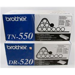 BROTHER TN-550 TONER CARTRIDGE & DR-520 DRUM UNIT.