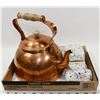 Image 1 : VINTAGE COPPER TEA KETTLE POT MADE IN PORTUGAL