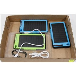 LOT OF 3 NEW EDDIE BAUER SOLAR POWER BANKS 6000MA