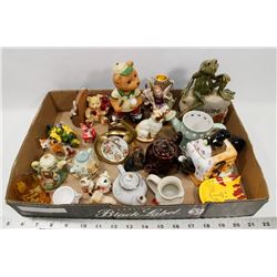 FLAT OF MISC MOSTLY MINIATURE FIGURES.