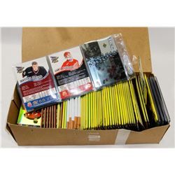 BOX OF ASSORTED HOCKEY CARDS INCLUDES UNOPENED