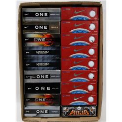 FLAT OF ASSORTED NIKE RECLAIMED GOLF BALLS.