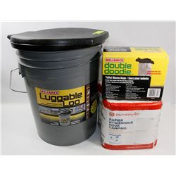 RELIANCE LUGGABLE LOO, WITH SEAT, CHEMICAL